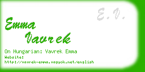 emma vavrek business card